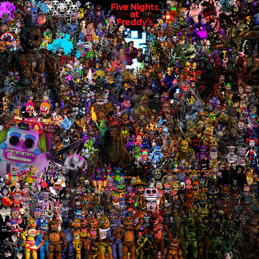 FNAF pixel art collage