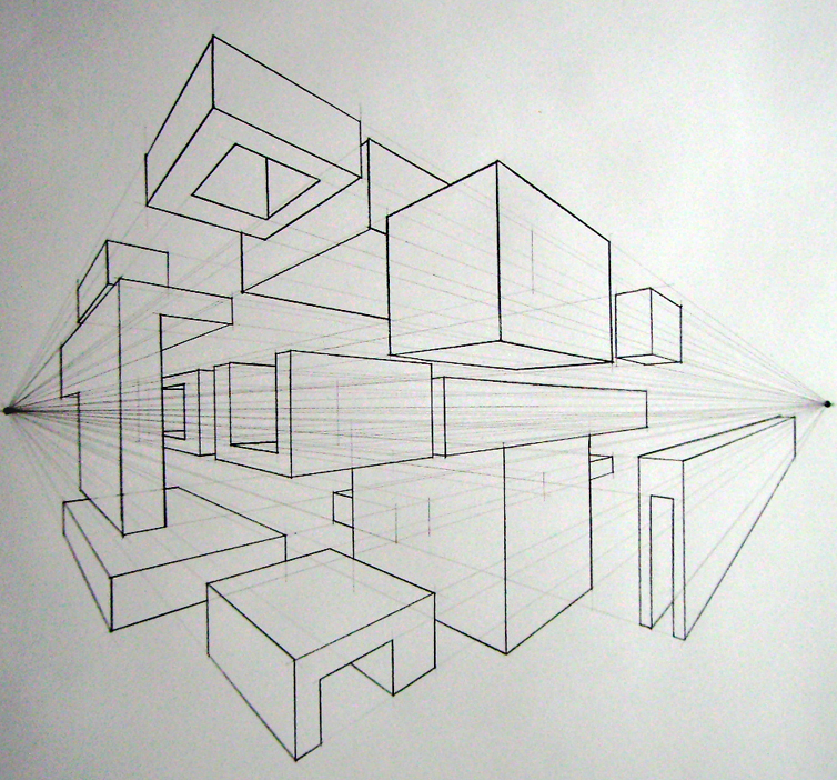 Two Point Perspective Box Easy Two Point Perspective Boxes by DeeRose on DeviantArt