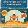 Vintage Vector Edge Brushes for Adobe Illustrator