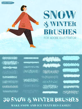 30 Snow and Winter Brushes for Adobe Illustrator