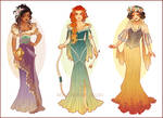 Art Nouveau Costume Designs III by Hannah-Alexander