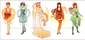 Sailor Moon: Art Nouveau Costume Designs