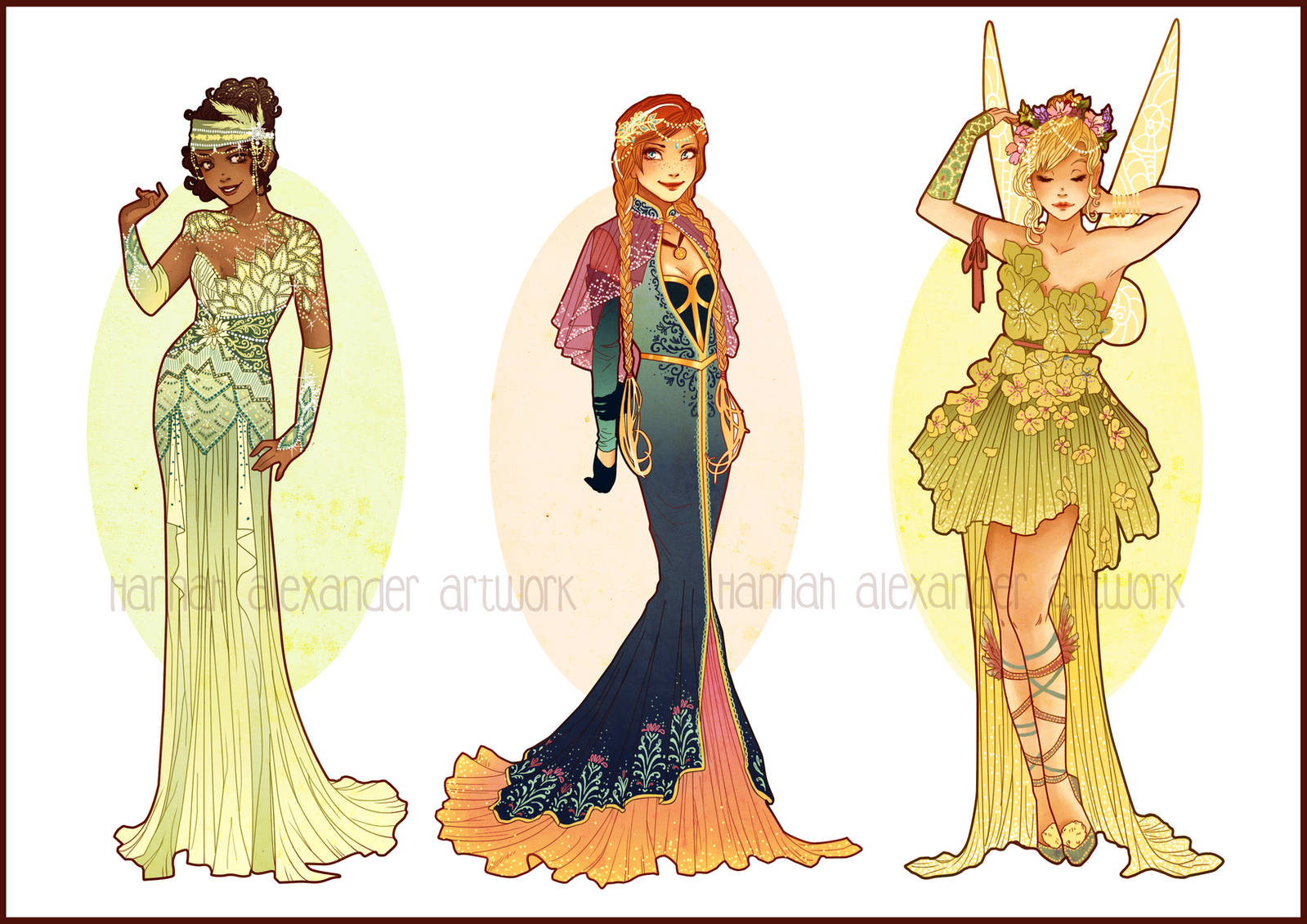 Art Nouveau Costume Designs VII by Hannah-Alexander