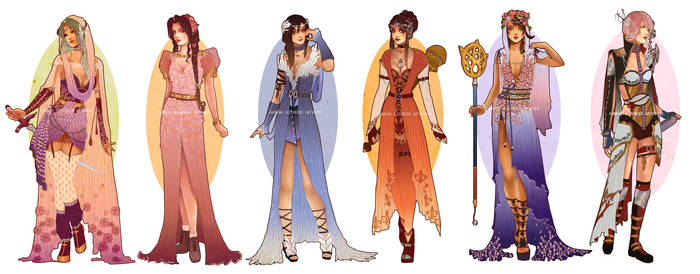 Art Nouveau Redesigns: Final Fantasy Girls