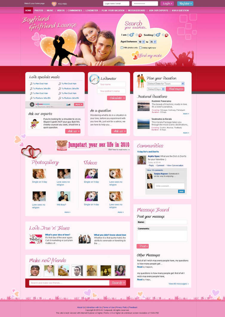 Dating-Website soziales Experiment
