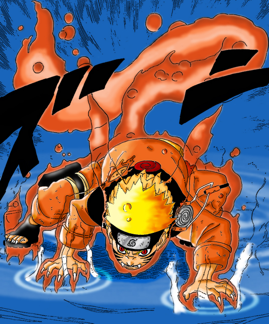 Naruto Kyubi contre sasuke
