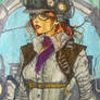 Steam punk art work I worked on water color 