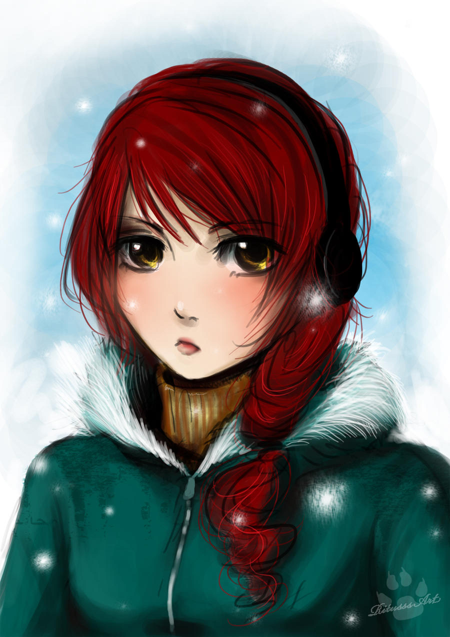 Random red haired girl by Ritusss