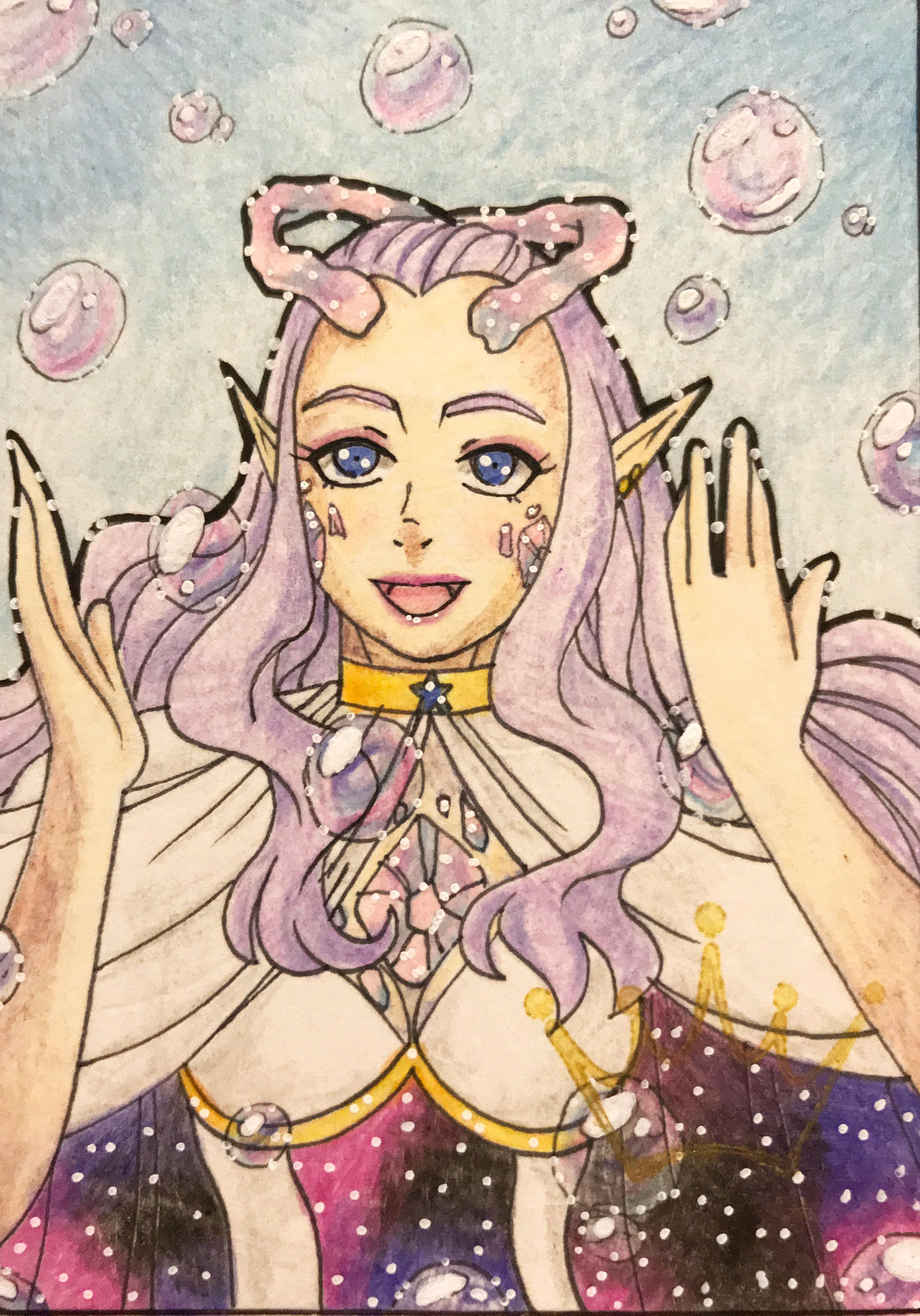 Crystalomic Among the Bubbles ACEO by iLantiis