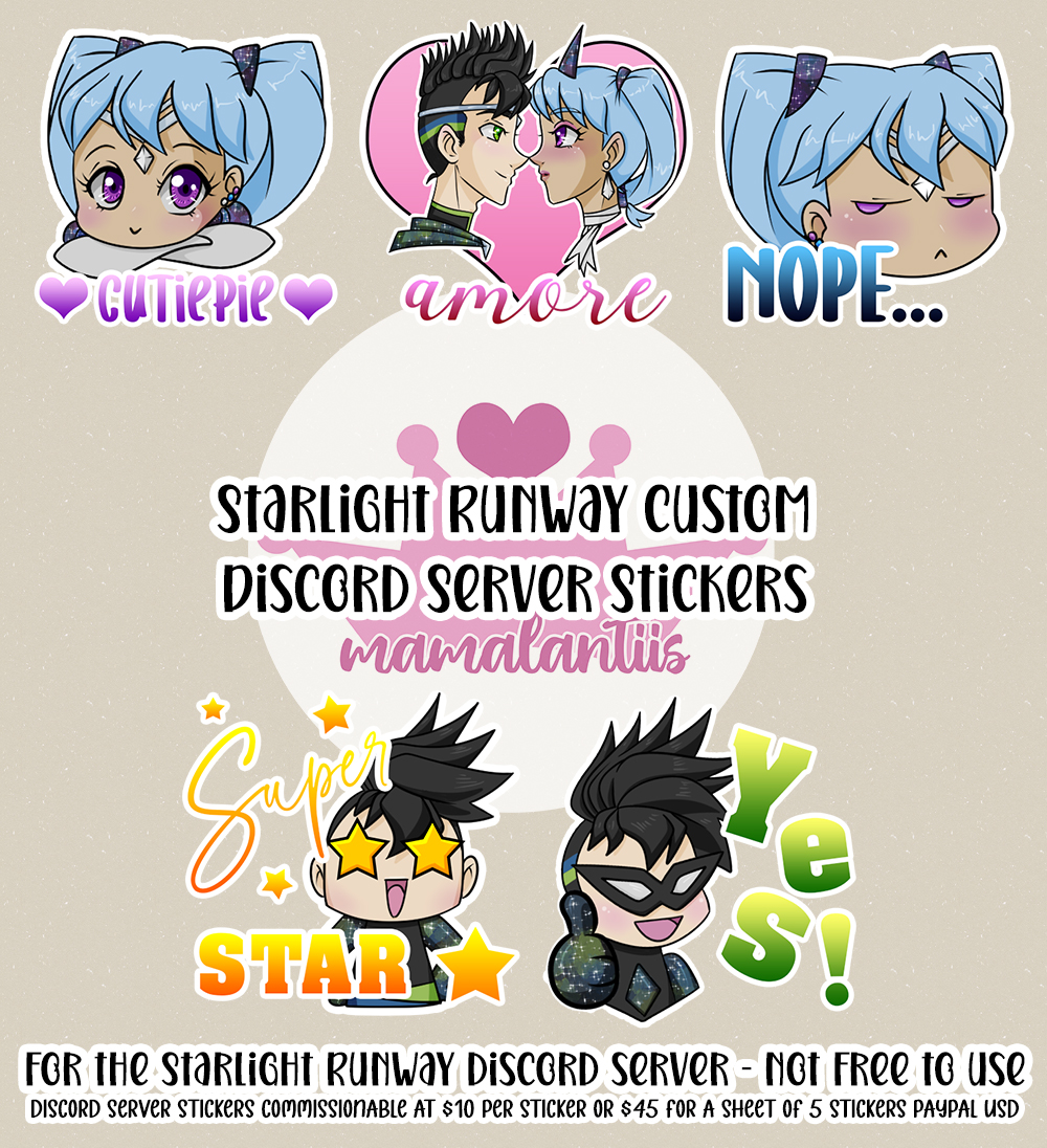 Starlight Runway Sticker Page