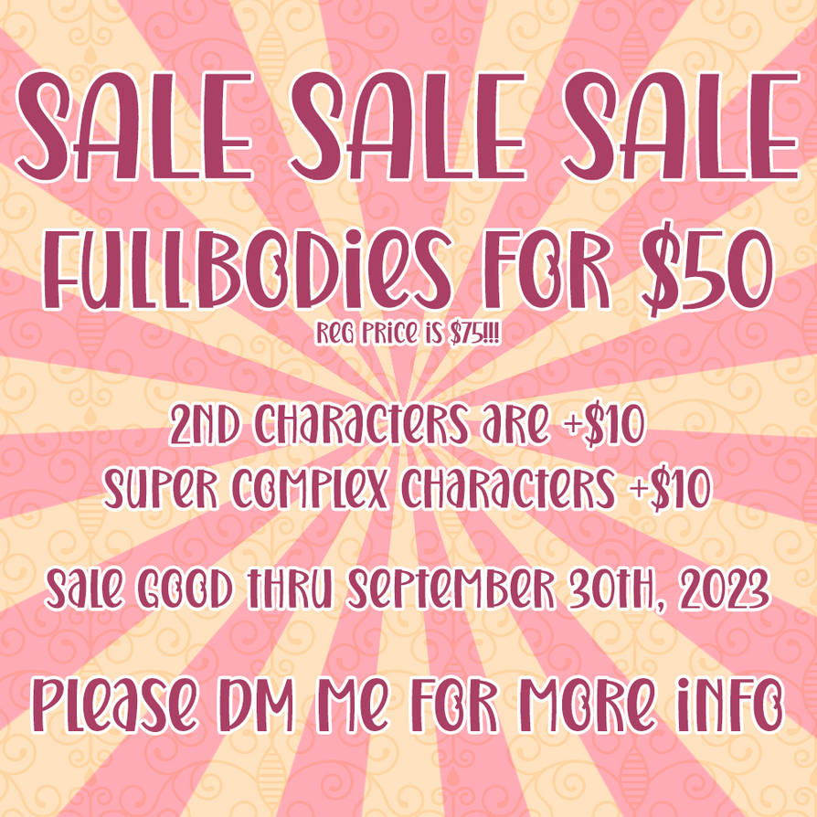 August and September 2023 SALE