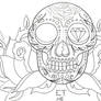 Calavera line drawing