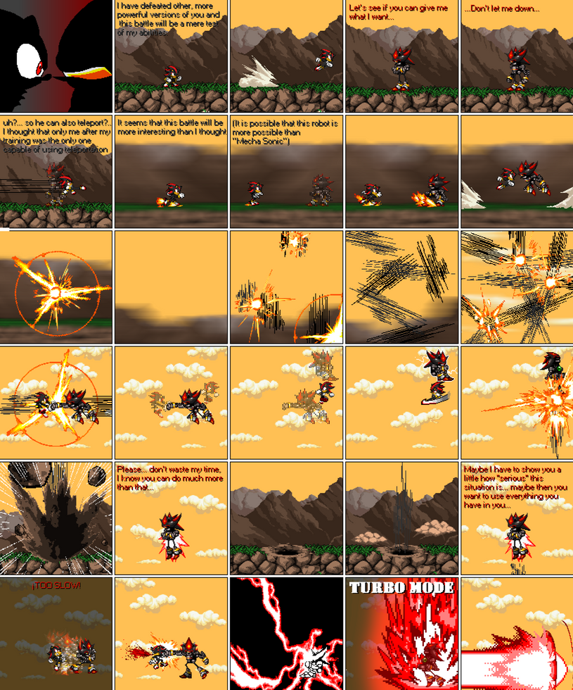 Multiverse Sonic ep:11 (Shadow vs Mecha Shadow) by BazzelisX on DeviantArt