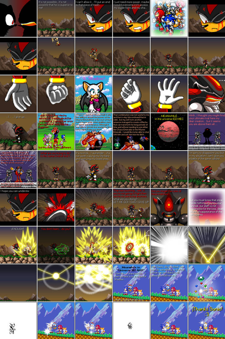 Multiverse Sonic ep:14 (Shadow vs Mecha Shadow) by BazzelisX on DeviantArt