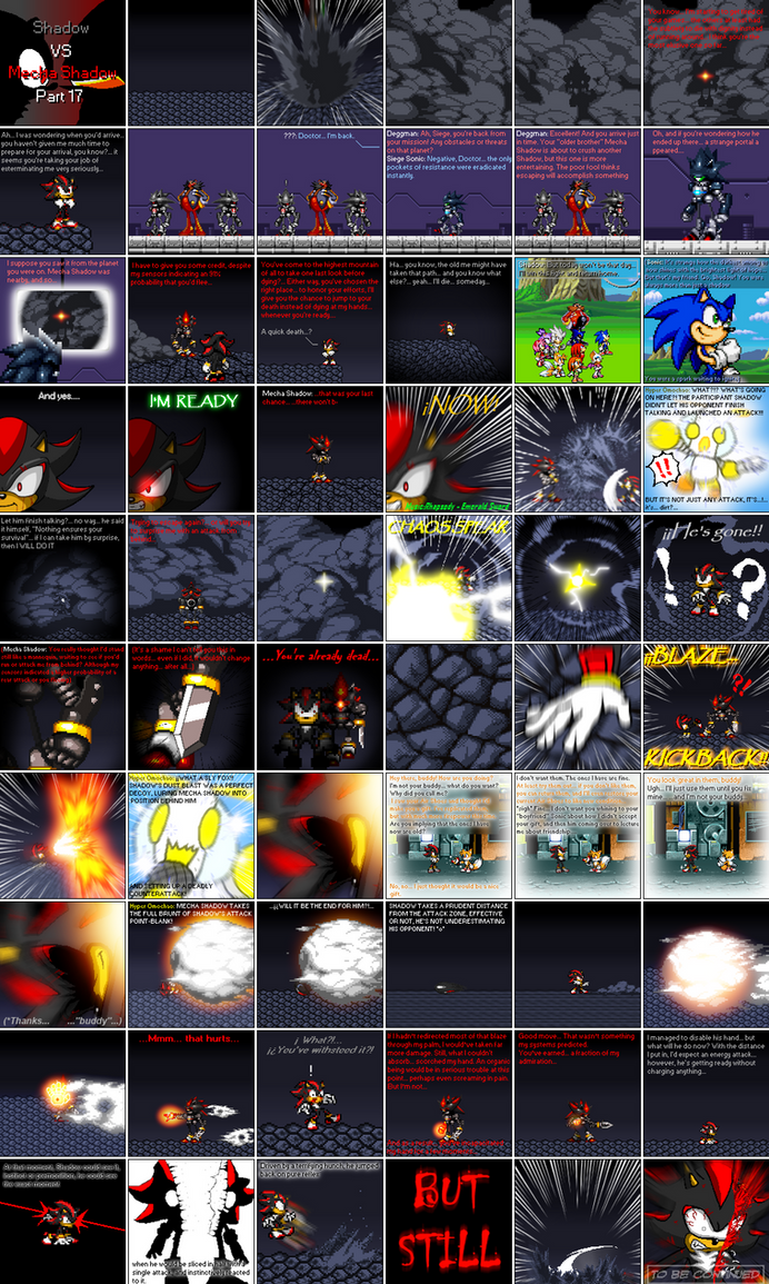 Multiverse Sonic ep:17 (Shadow vs Mecha Shadow) by BazzelisX on DeviantArt