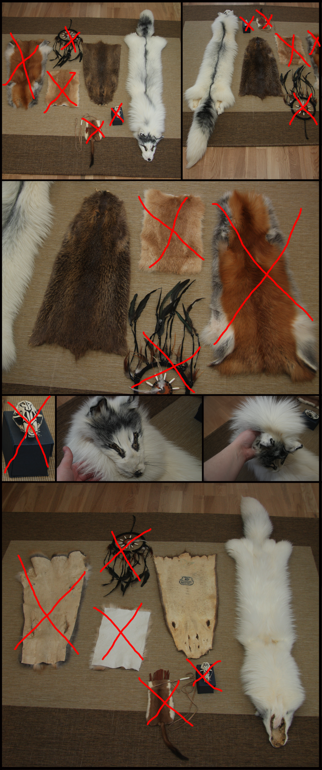 Tanned furs for sale