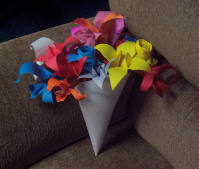 Origami: 21 Flower Bouquet