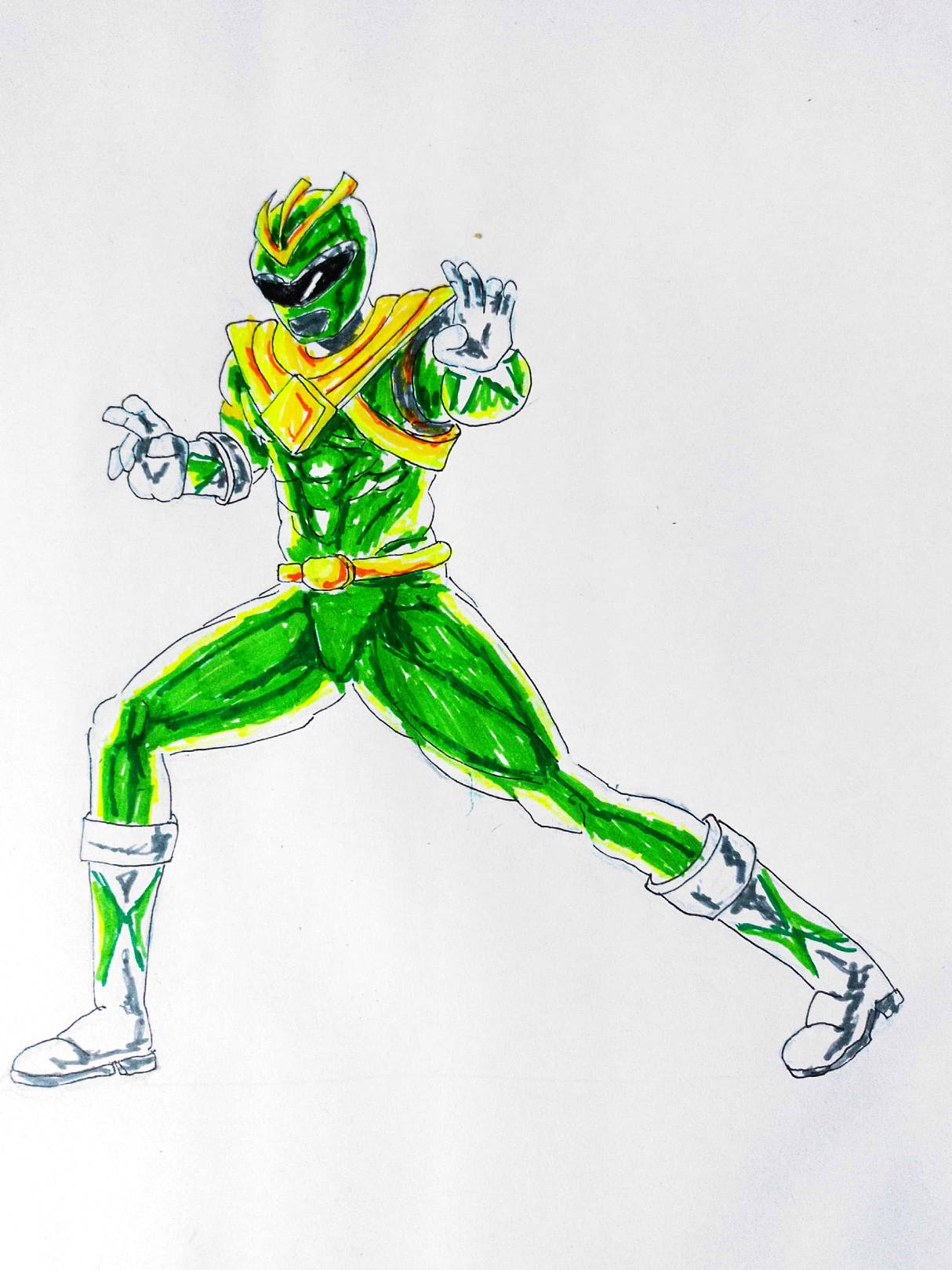 Green Ranger sketch by jerolivera on DeviantArt