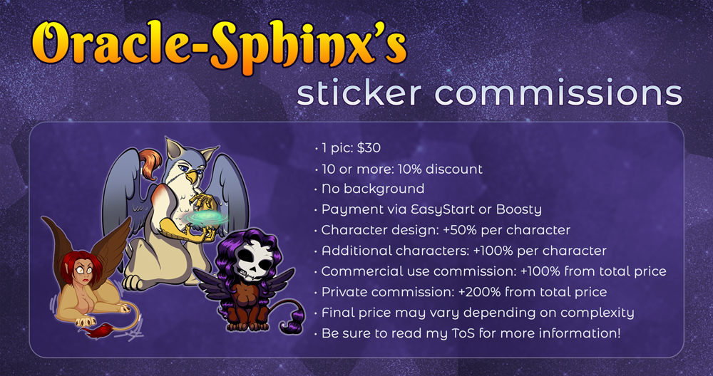 Sticker Commissions Sticker commissions by Oracle-Sphinx on DeviantArt