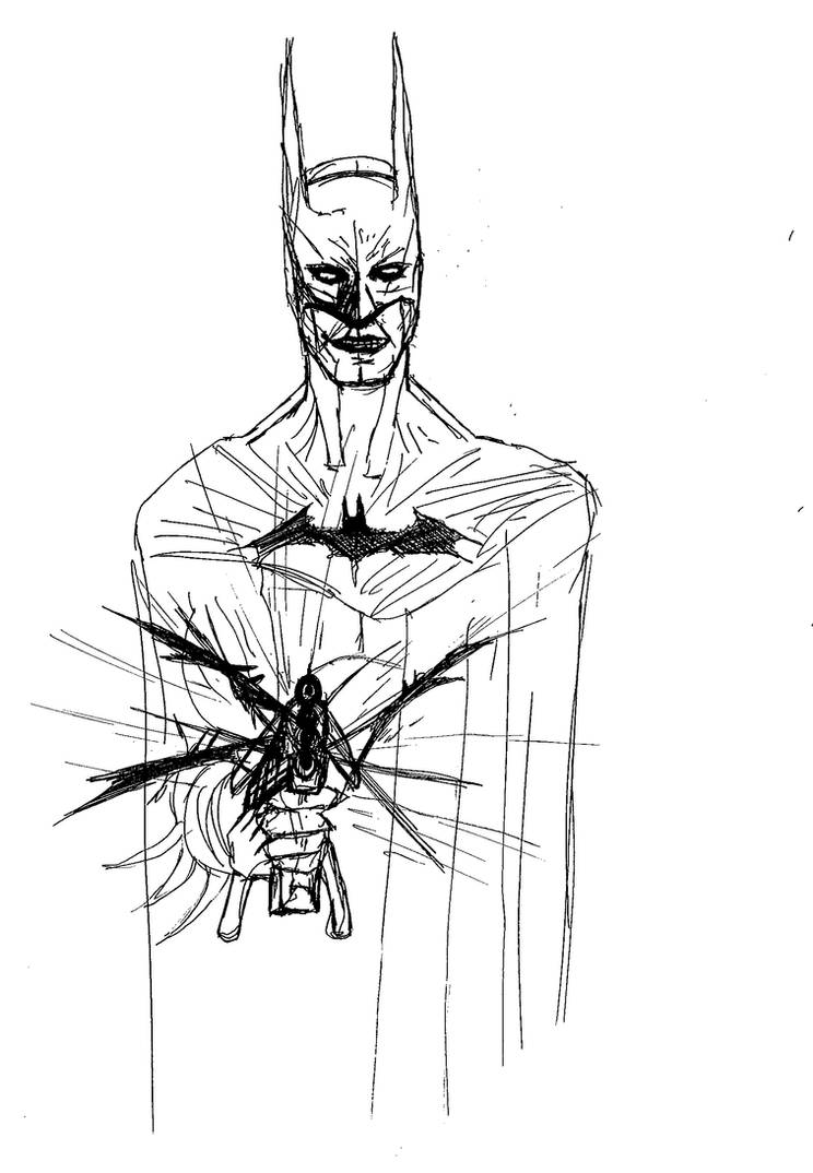 Batman - Fast draw - Black and white by Shaxer on DeviantArt