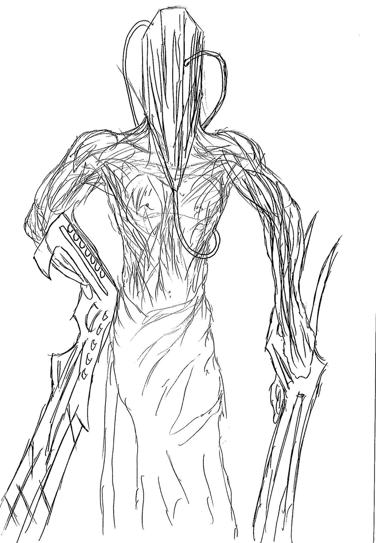 Metalhead Executor - Horror Creature Sketch by Otherworld-Bunny on ...