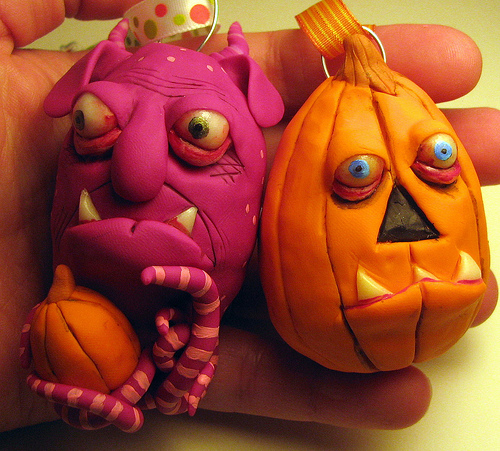 some Halloween ornaments