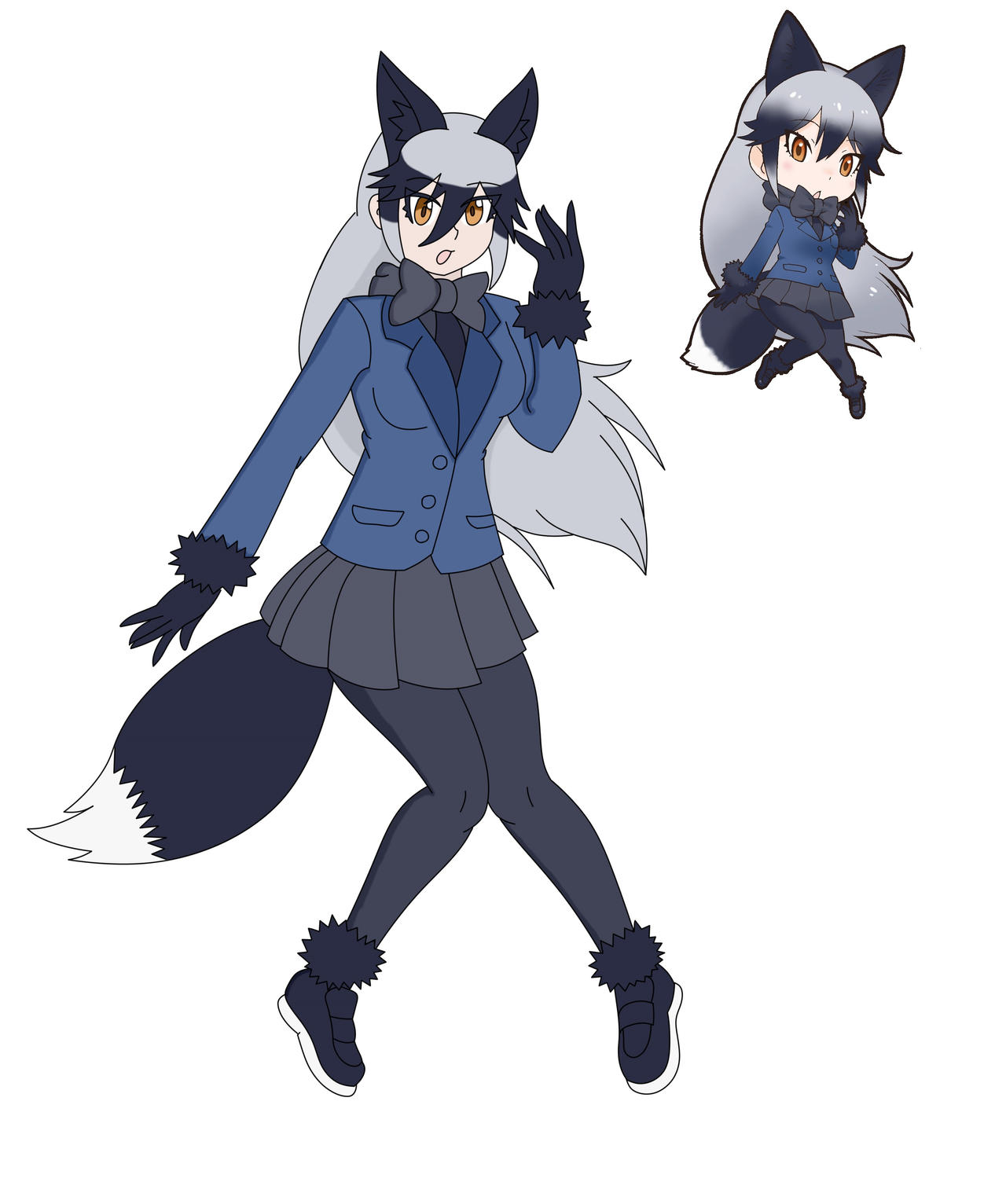 Kemono Friends Silver Fox By Lordlobodanoite On Deviantart