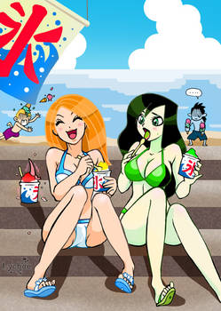Kim and Shego 'shaved ice'