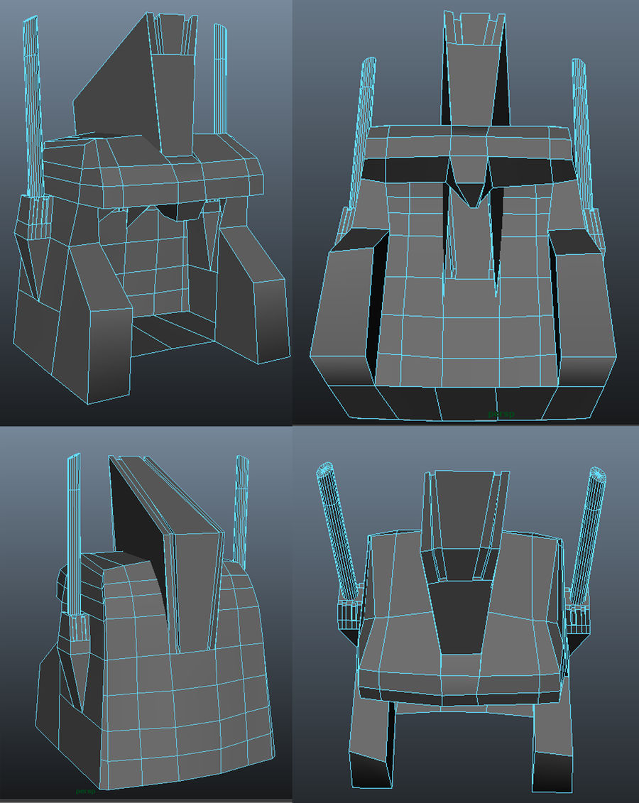 Ultra Magnus's helmet in 3D Maya