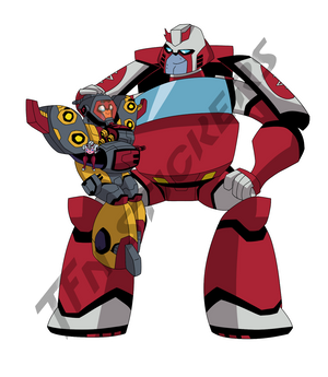 Ratchet and Omega baby sticker