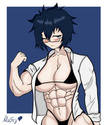 Your muscular senpai from work by 0Muscy0