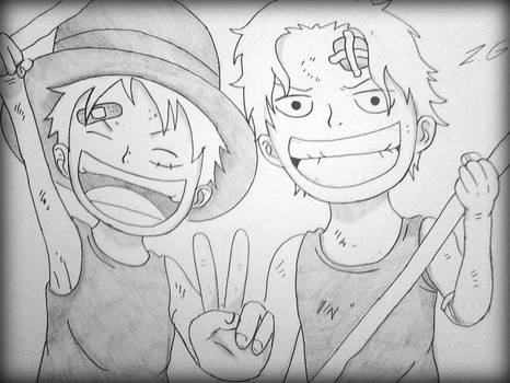 Luffy and Ace