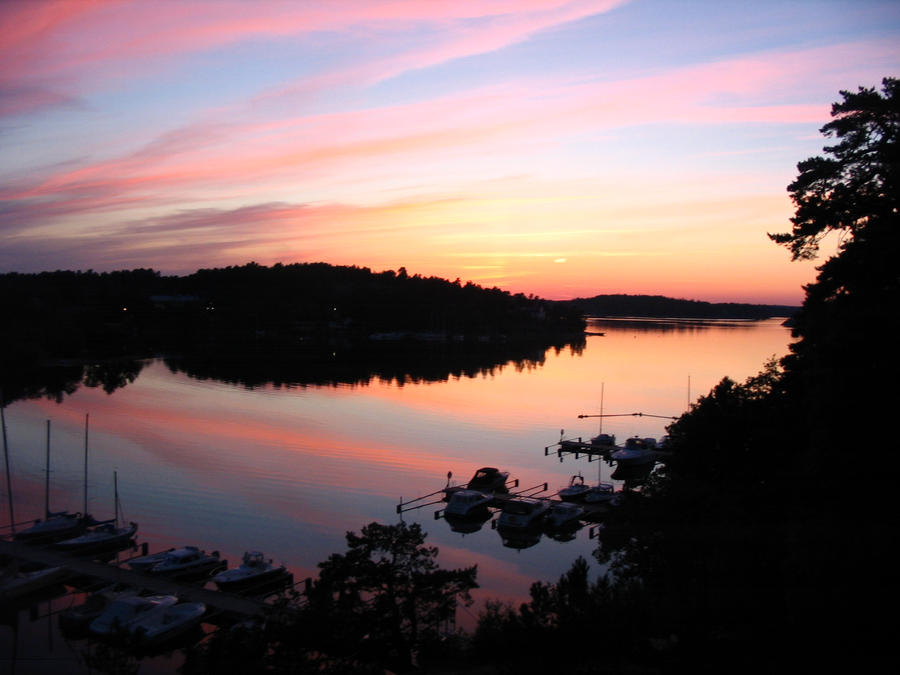 sunset in stockholm