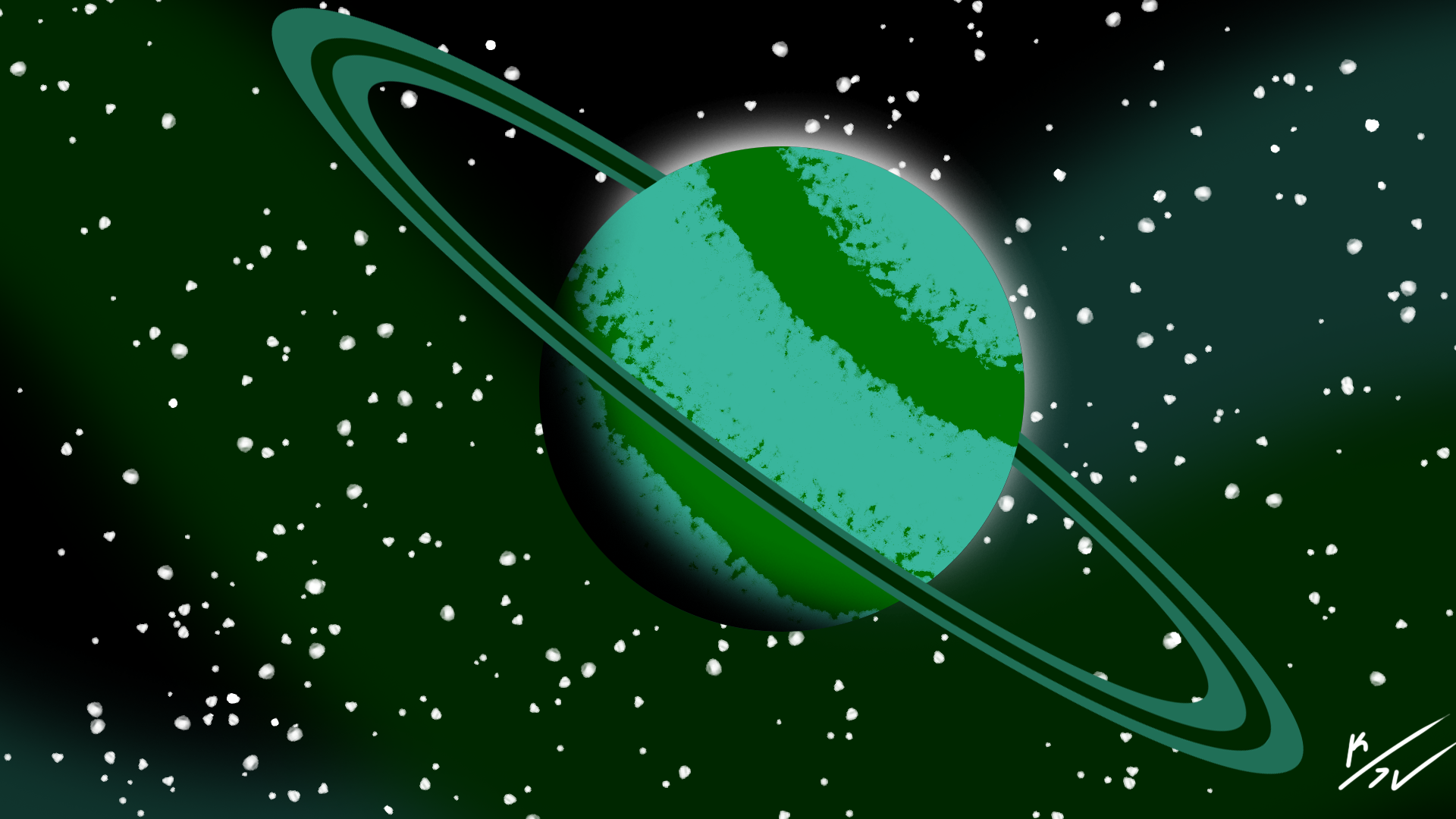 Green Ringed Planet by Supajames1 on DeviantArt