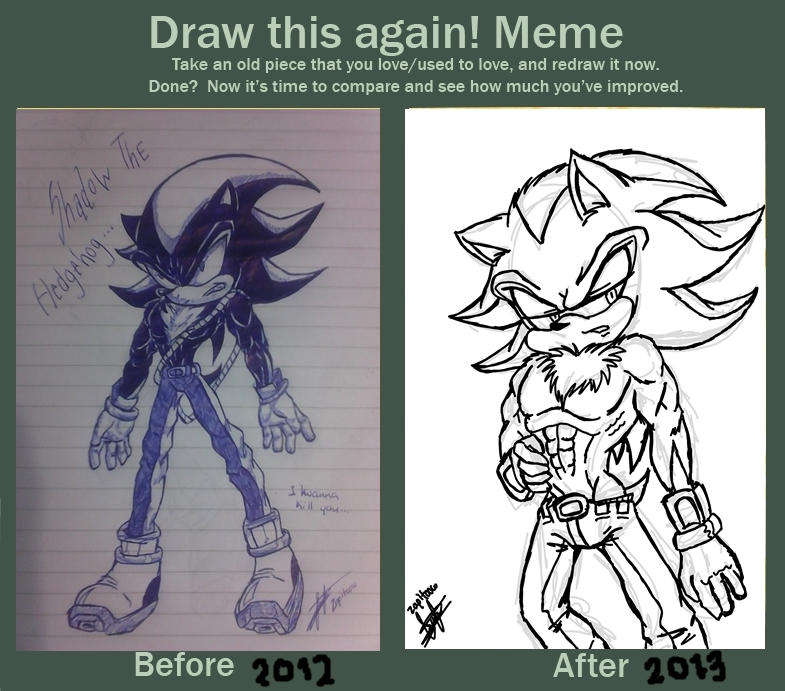 Draw This Again Meme Shadow The Hedgehog By Zapitoow On Deviantart Draw This Again Meme Shadow The Hedgehog By Zapitoow On Deviantart