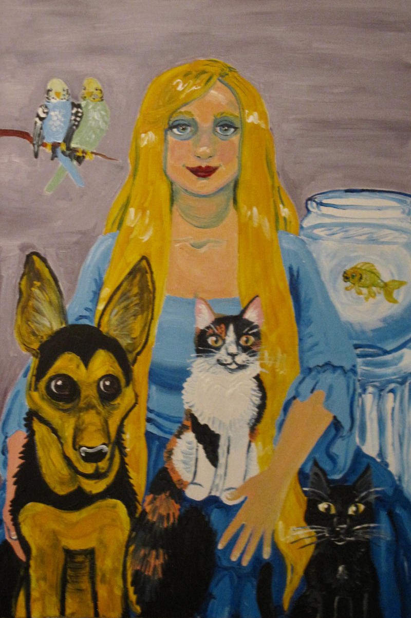 Girl With Pets