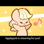 Cheering Ponies! Applejack!