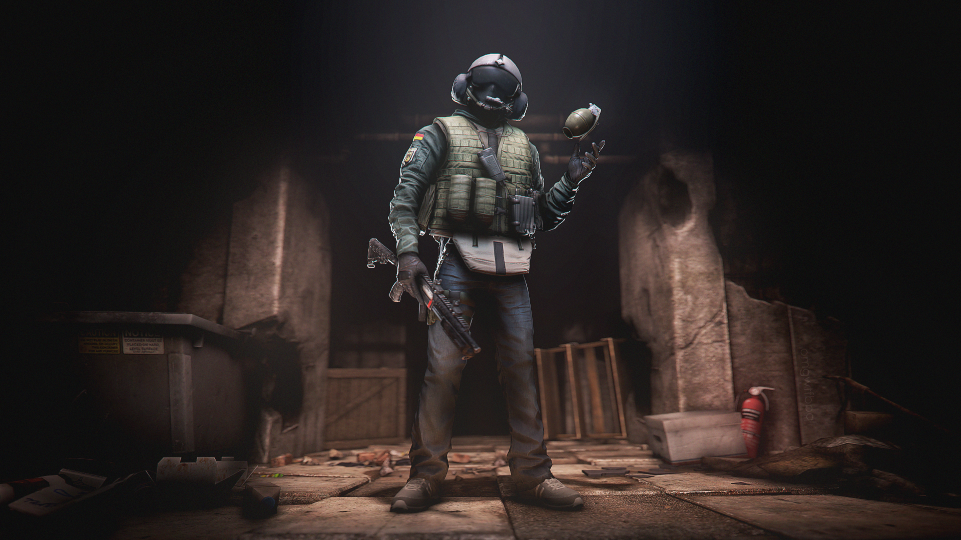 anti-grenade dude