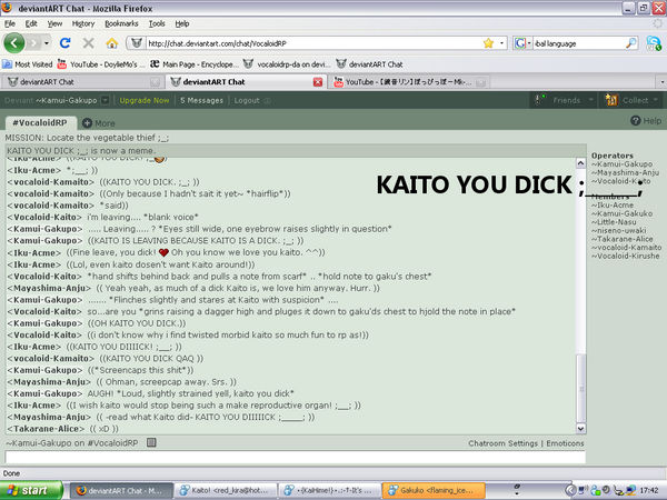 OOC:  KAITO YOU DICK