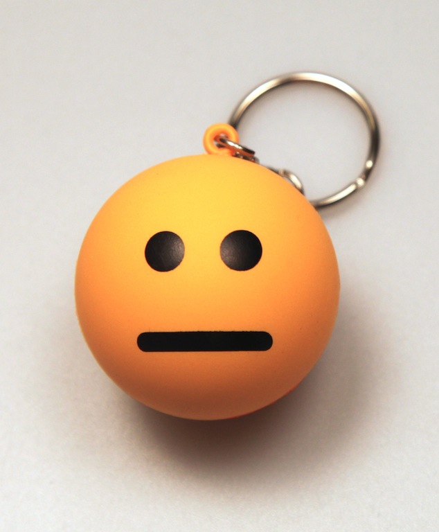 Blank Face Stress Ball Keychain