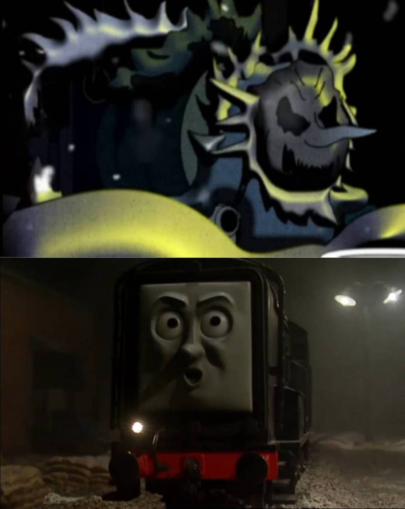 Diesel is scared of Percy's jack Frost face by SillyMonkey1400 on ...