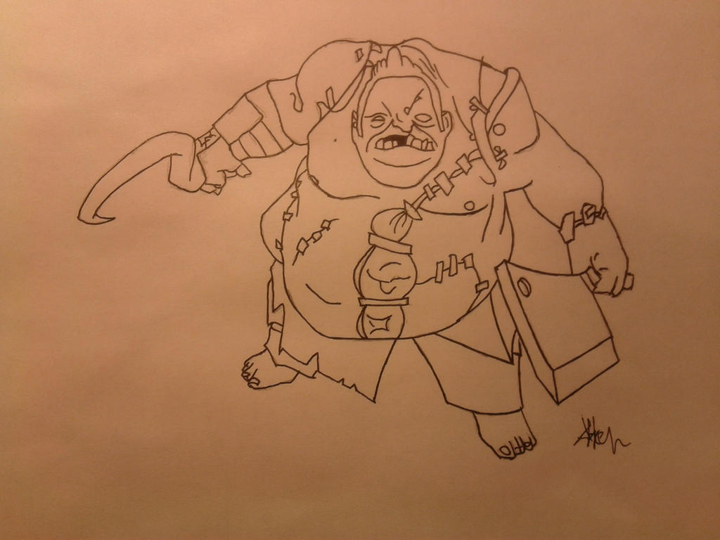 Pudge Draw Dota 2 art (Pudge) by White-Arken on DeviantArt