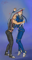 Archer and Lancer Wedgie (Art Trade) by ElliPayne
