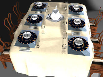 3D Dining set model