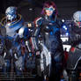 Mass Effect: Garrus, Shepard, Nyreen cosplay