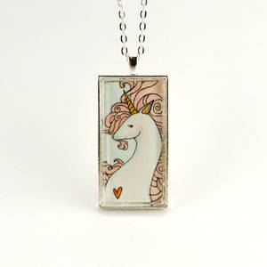 Pink Unicorn Necklace