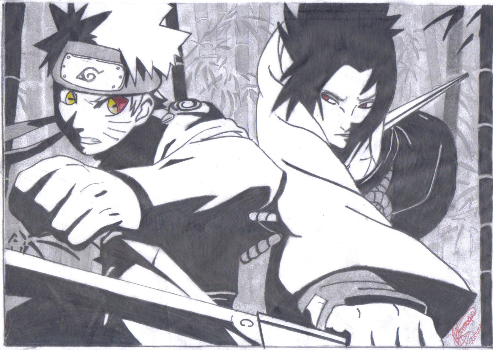 Naruto vs Sasuke meu desenho 3 by Ronstadt on DeviantArt