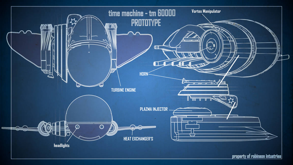 Time Machine Blue Time machine blueprint by lino2006 on DeviantArt