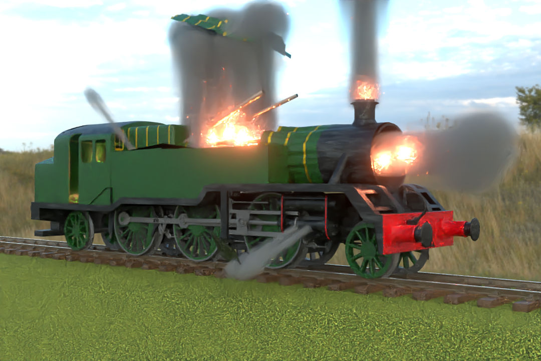 Steam Train Explode Boiler explosion by lino2006 on DeviantArt