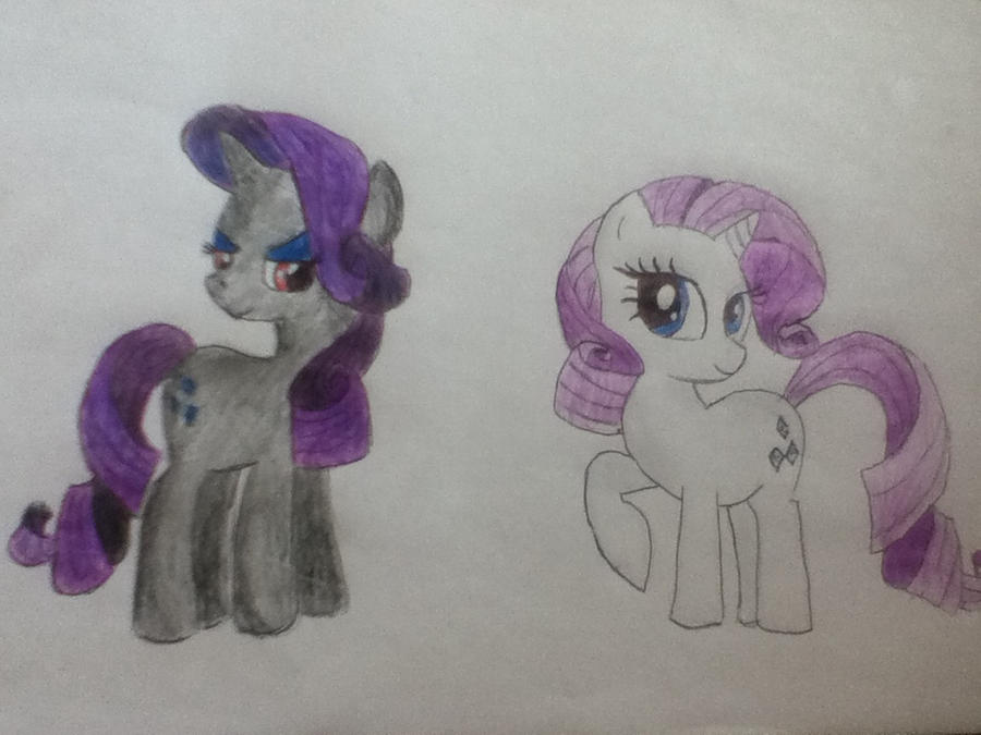 Rarity + evil self by Deborah-Derp on DeviantArt